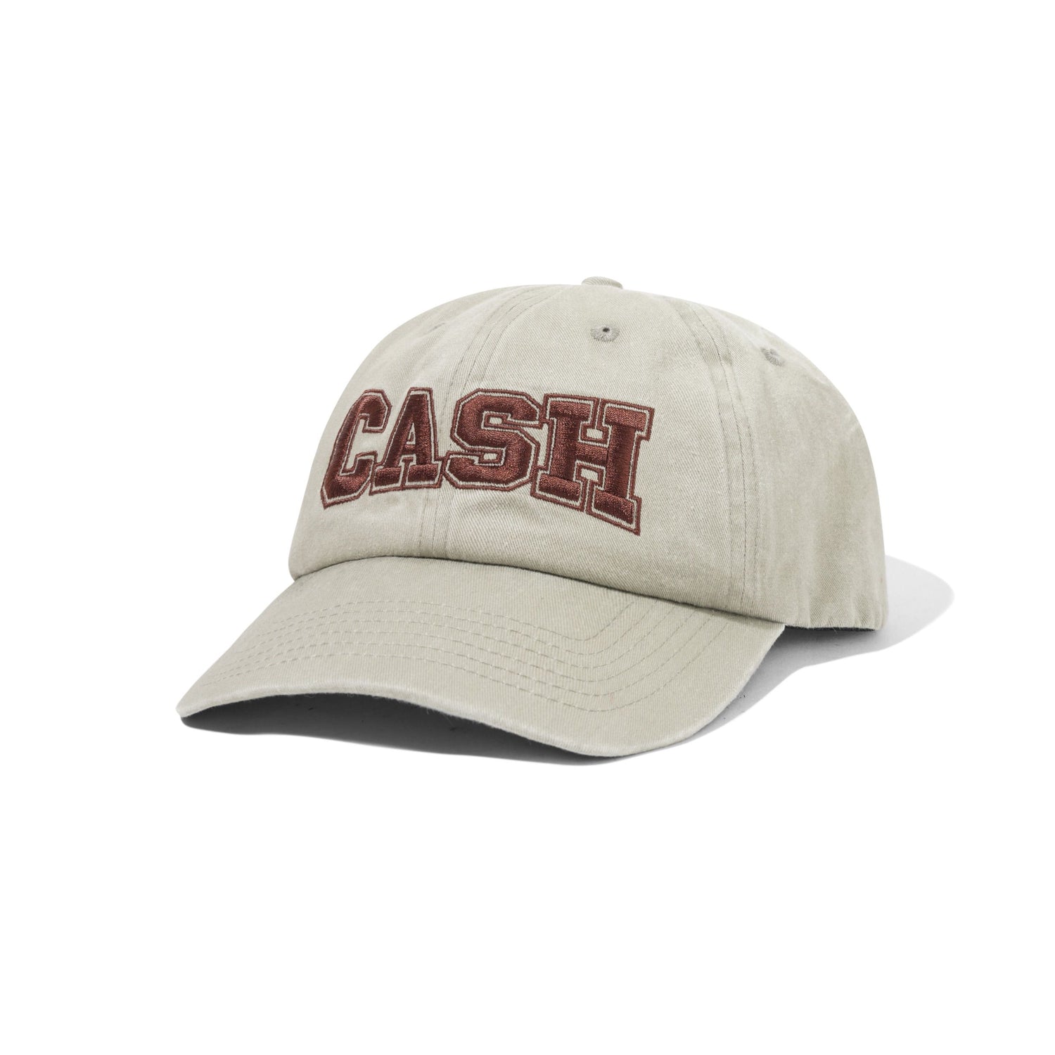 Campus 6 Panel Cap, Washed Grey