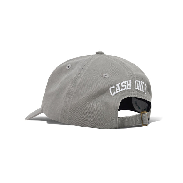 Cash Only Campus 6 Panel Cap, Washed Grey