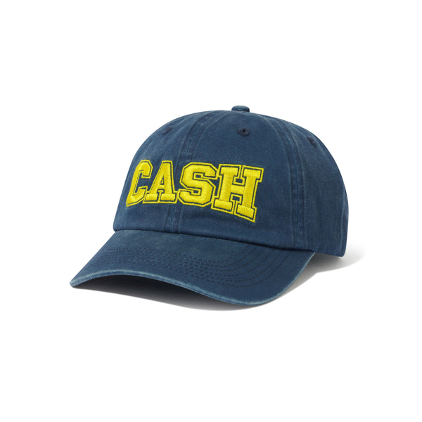 Cash Only Campus 6 Panel Cap, Washed Navy