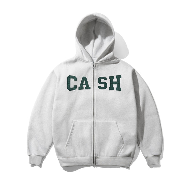 Cash Only Campus Applique Zip-Thru Hood, Ash