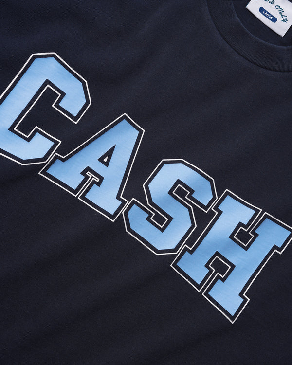 Cash Only Campus Tee, Washed Navy