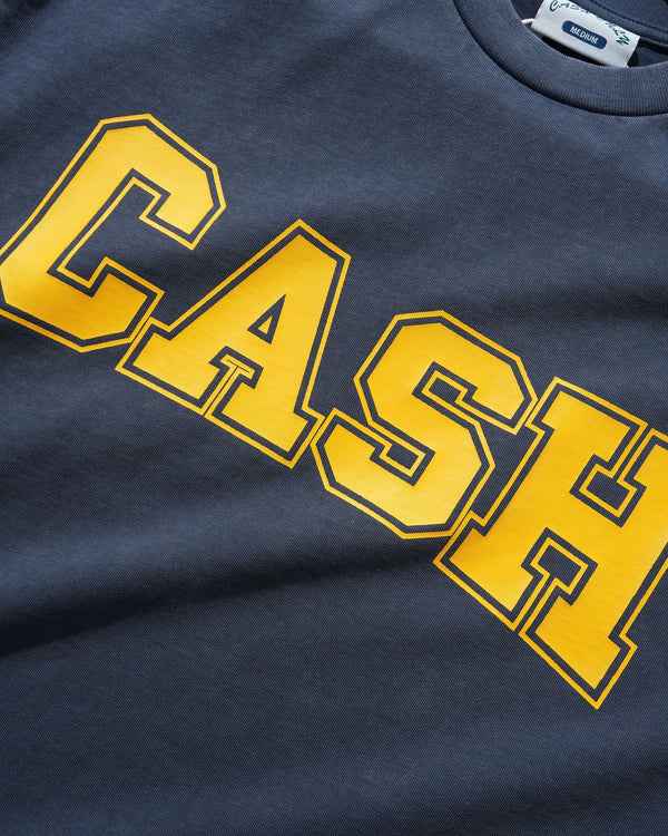Cash Only Campus Tee, Washed Navy
