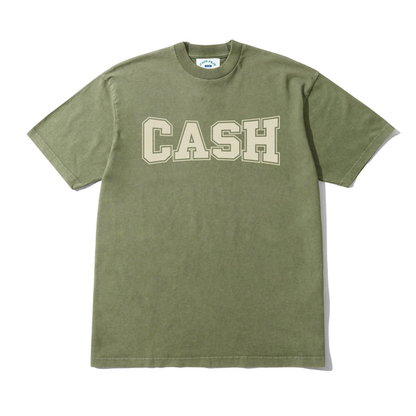 Cash Only Campus Tee, Washed Olive