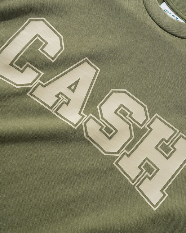Cash Only Campus Tee, Washed Olive