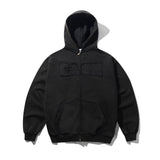 Campus Zip-Thru Hood, Washed Black