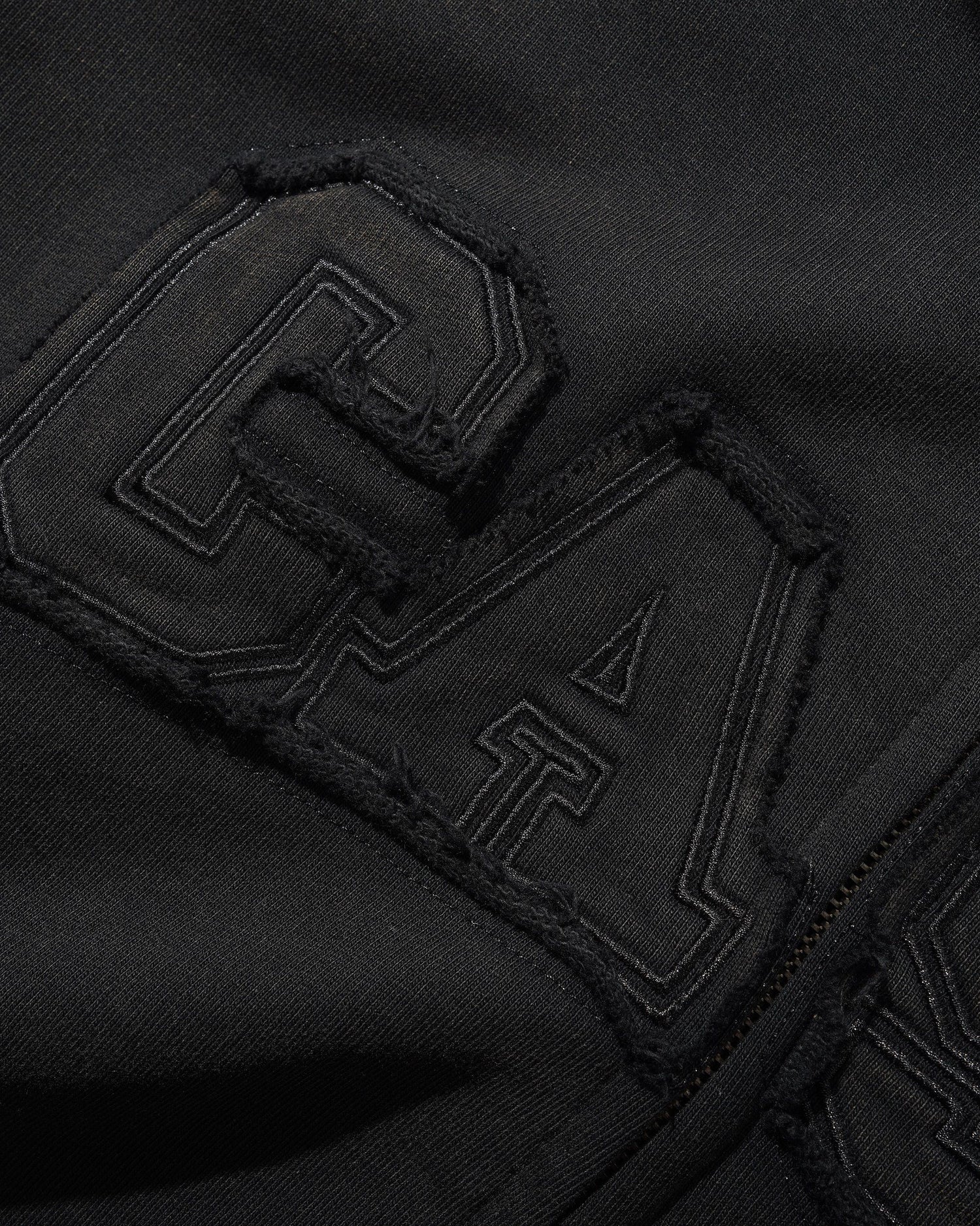 Campus Zip-Thru Hood, Washed Black