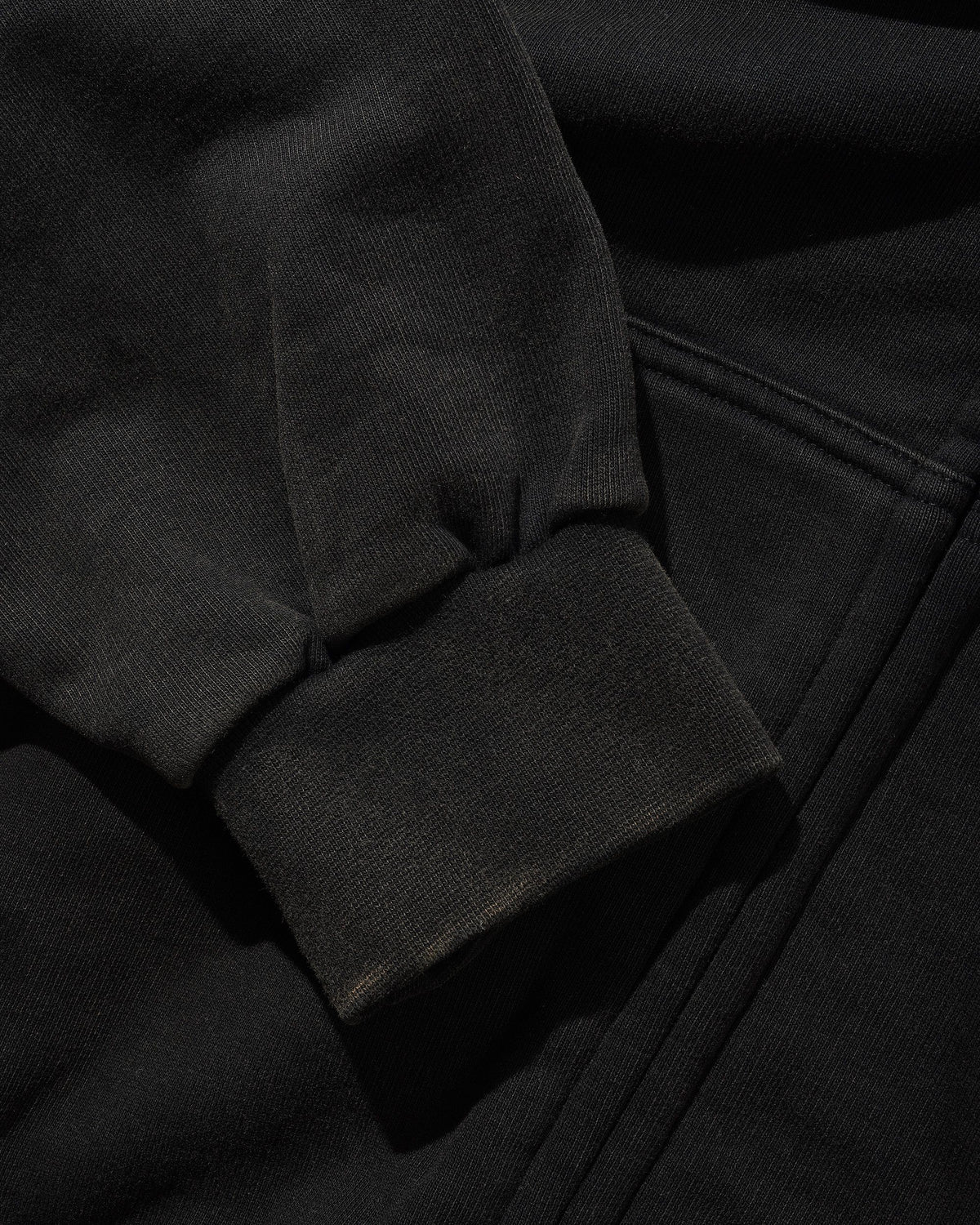 Campus Zip-Thru Hood, Washed Black