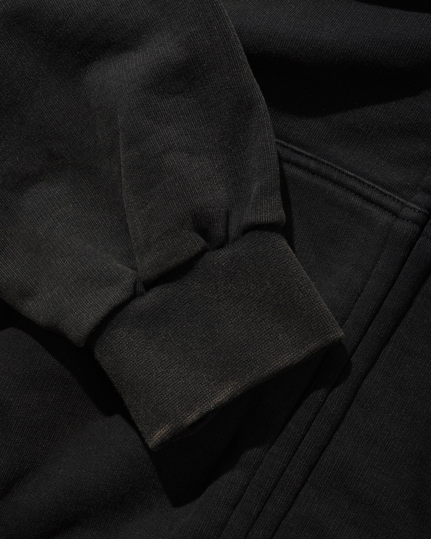 Campus Zip-Thru Hood, Washed Black