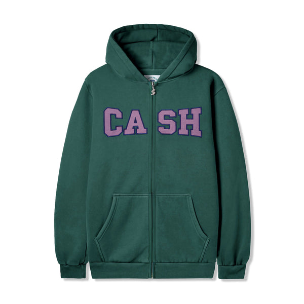 Cash Only Campus Zip-Thru Hood, Washed Forest