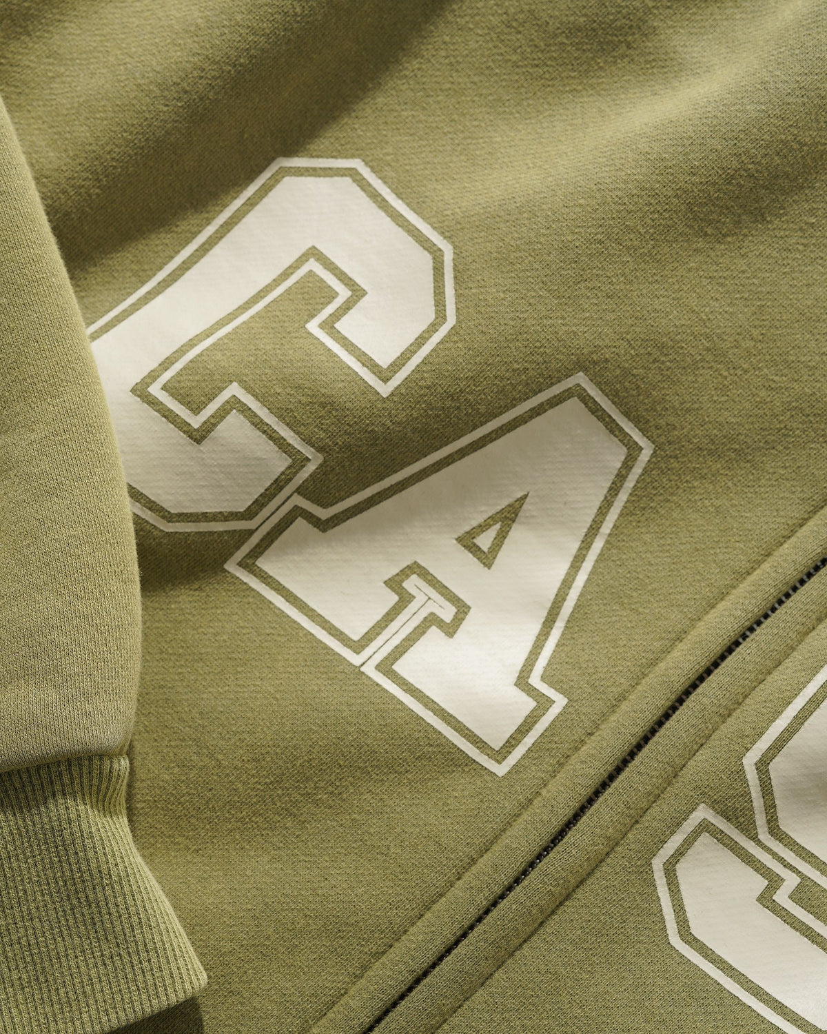 Campus Zip-Thru Hood, Washed Olive