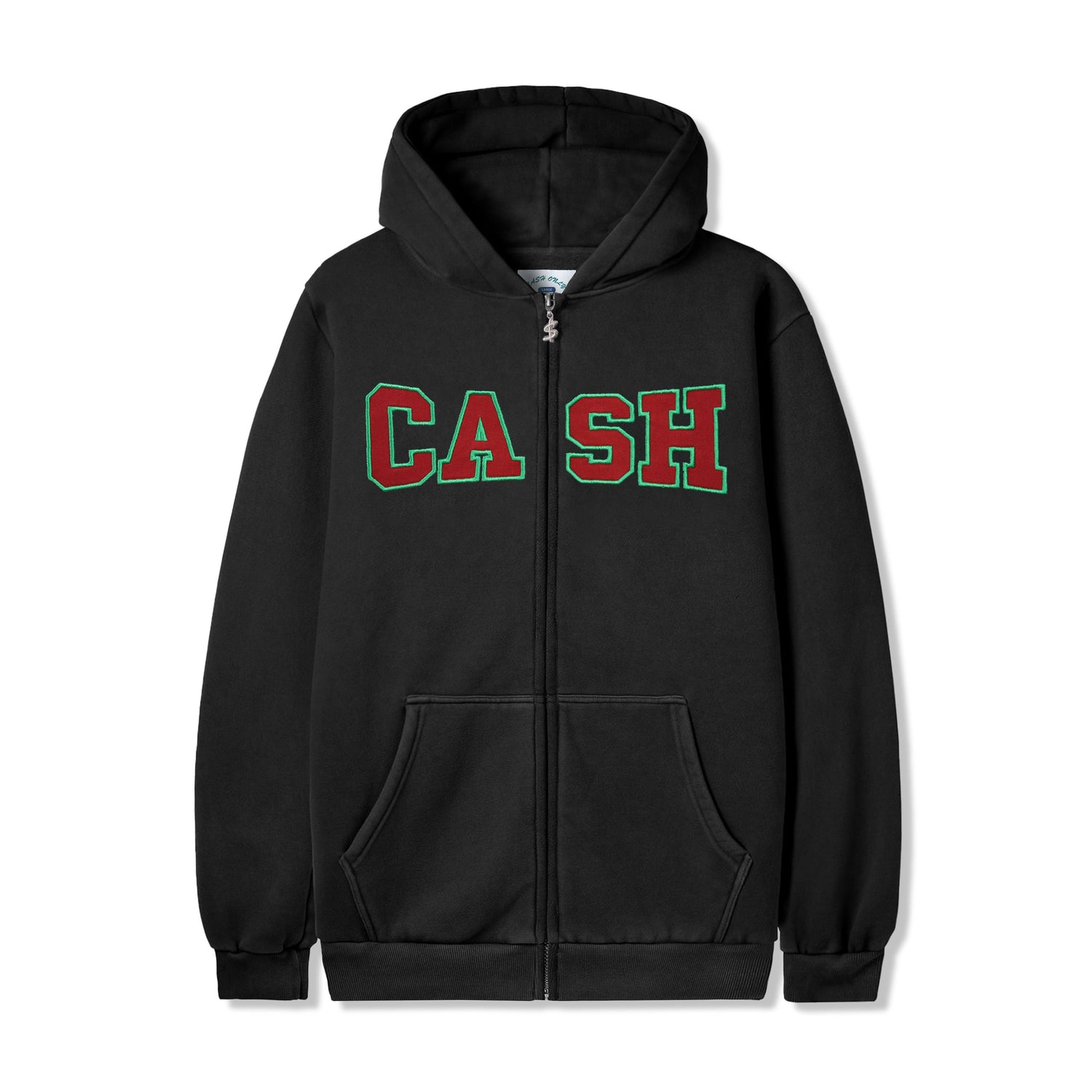 Campus Zip-Thru Hood, Washed Black