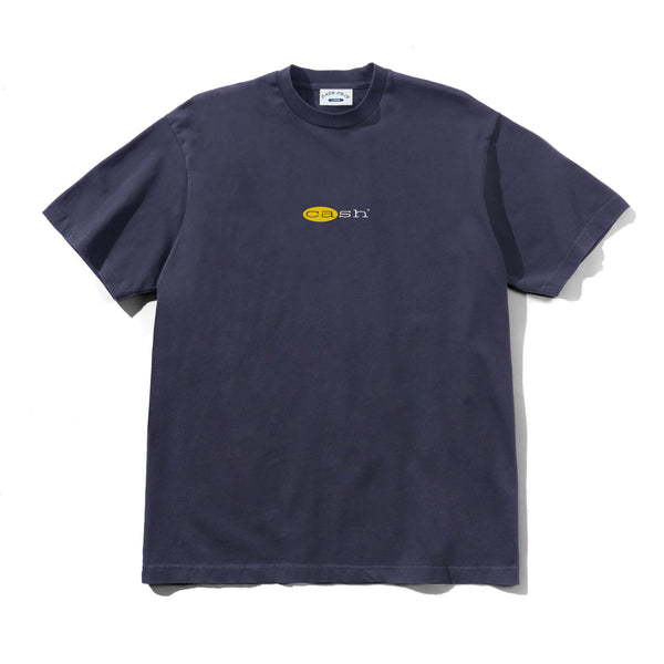 Cash Only Capital Tee, Washed Navy