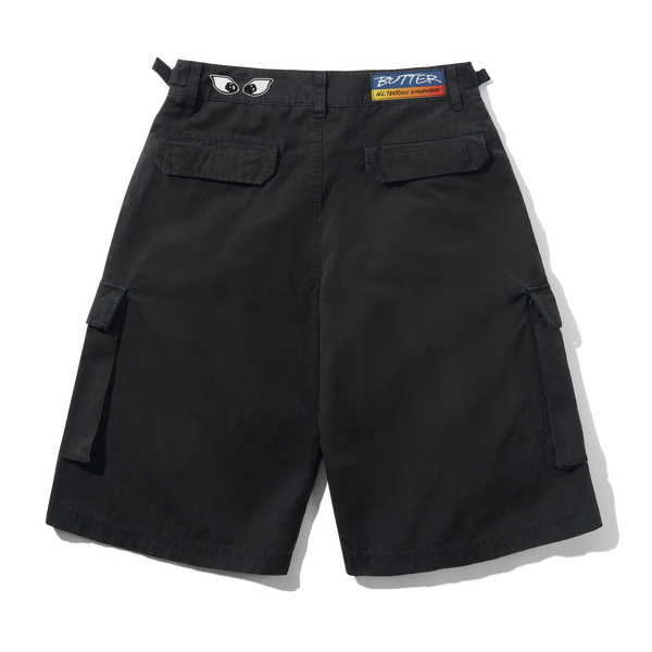 Butter Goods Cargo Shorts, Washed Black