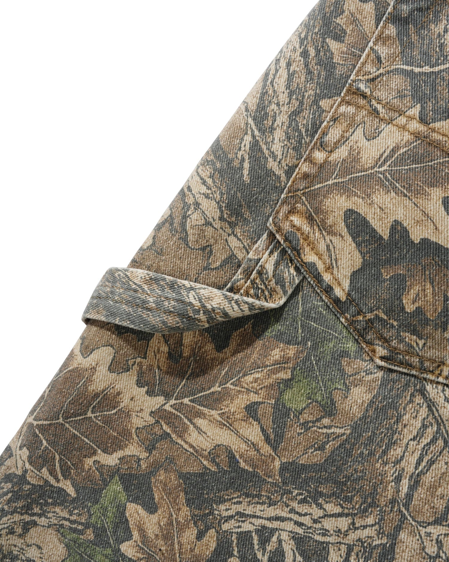 Carpenter Denim Shorts, Forest Camo