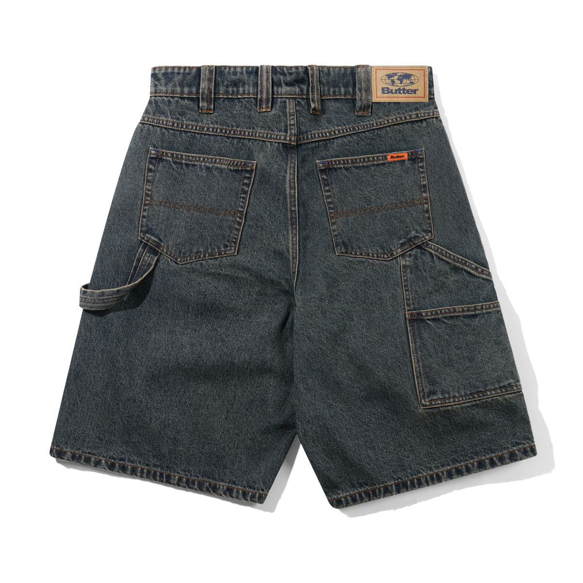 Carpenter Shorts, Dirty Indigo Wash