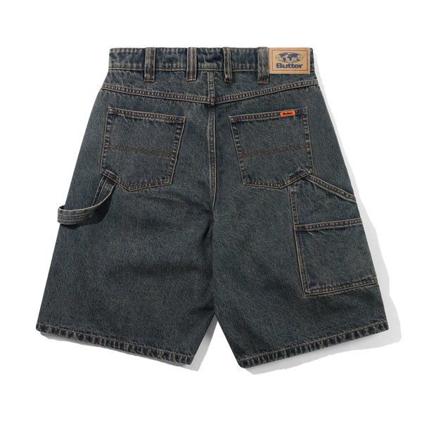 Butter Goods Carpenter Shorts, Dirty Indigo Wash