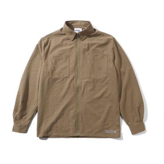 Carve Zip Shirt, Walnut