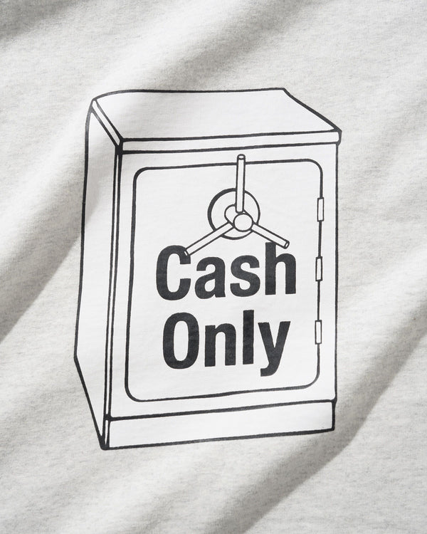Cash Only Cash Safe Tee, Ash