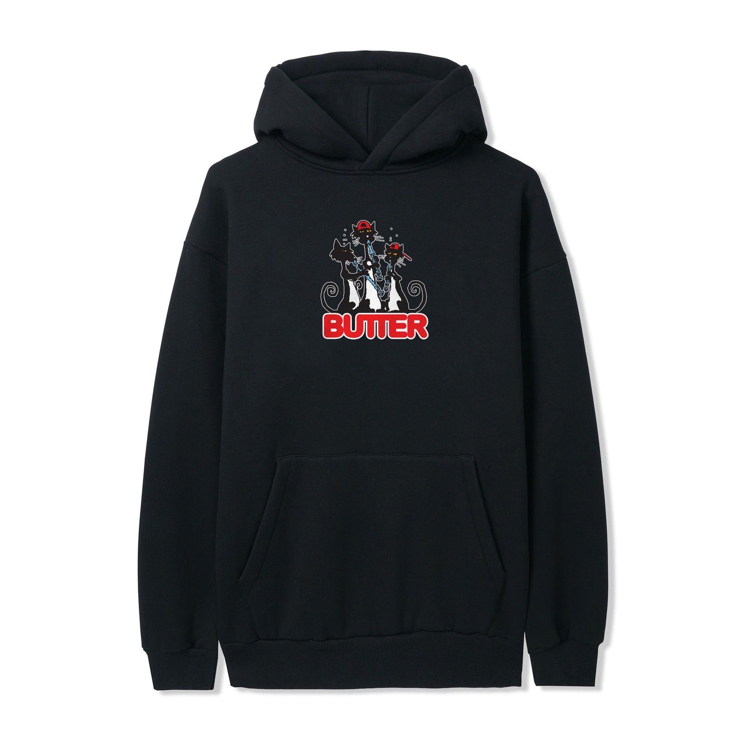 Cats Pullover Hood, Black