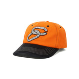 Chain 5 Panel Cap, Orange / Black