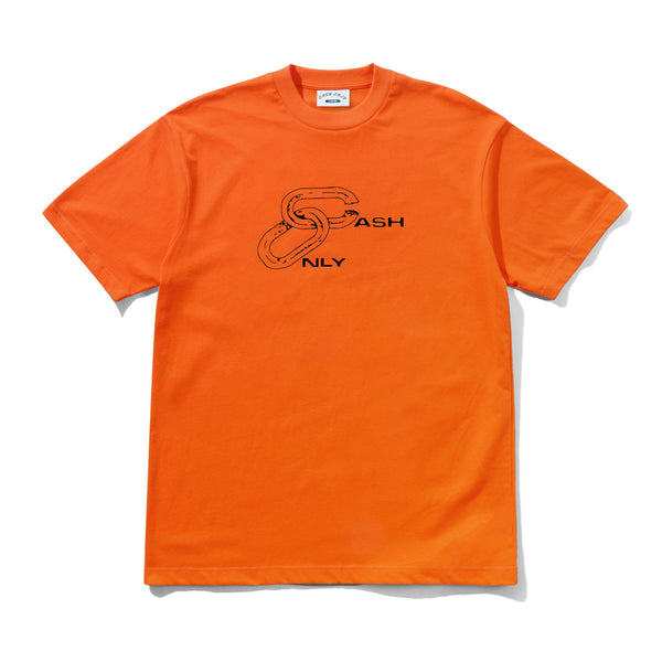 Cash Only Chain Tee, Orange