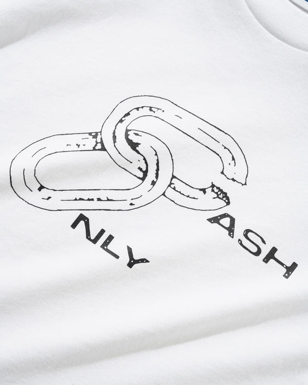 Cash Only Chain Tee, White