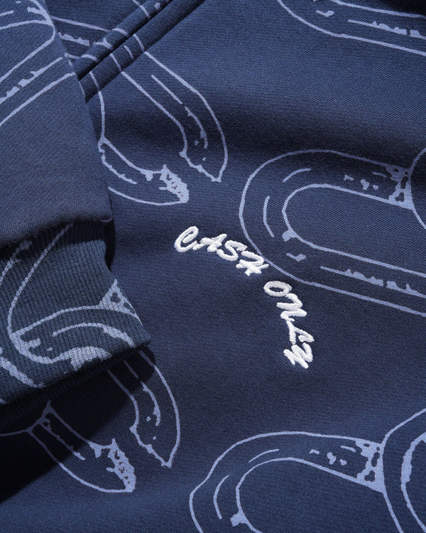 Cash Only Chain Zip-Thru Hood, Navy