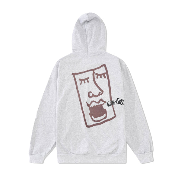 Lo-Fi Chaos Pullover Hood, Ash Grey