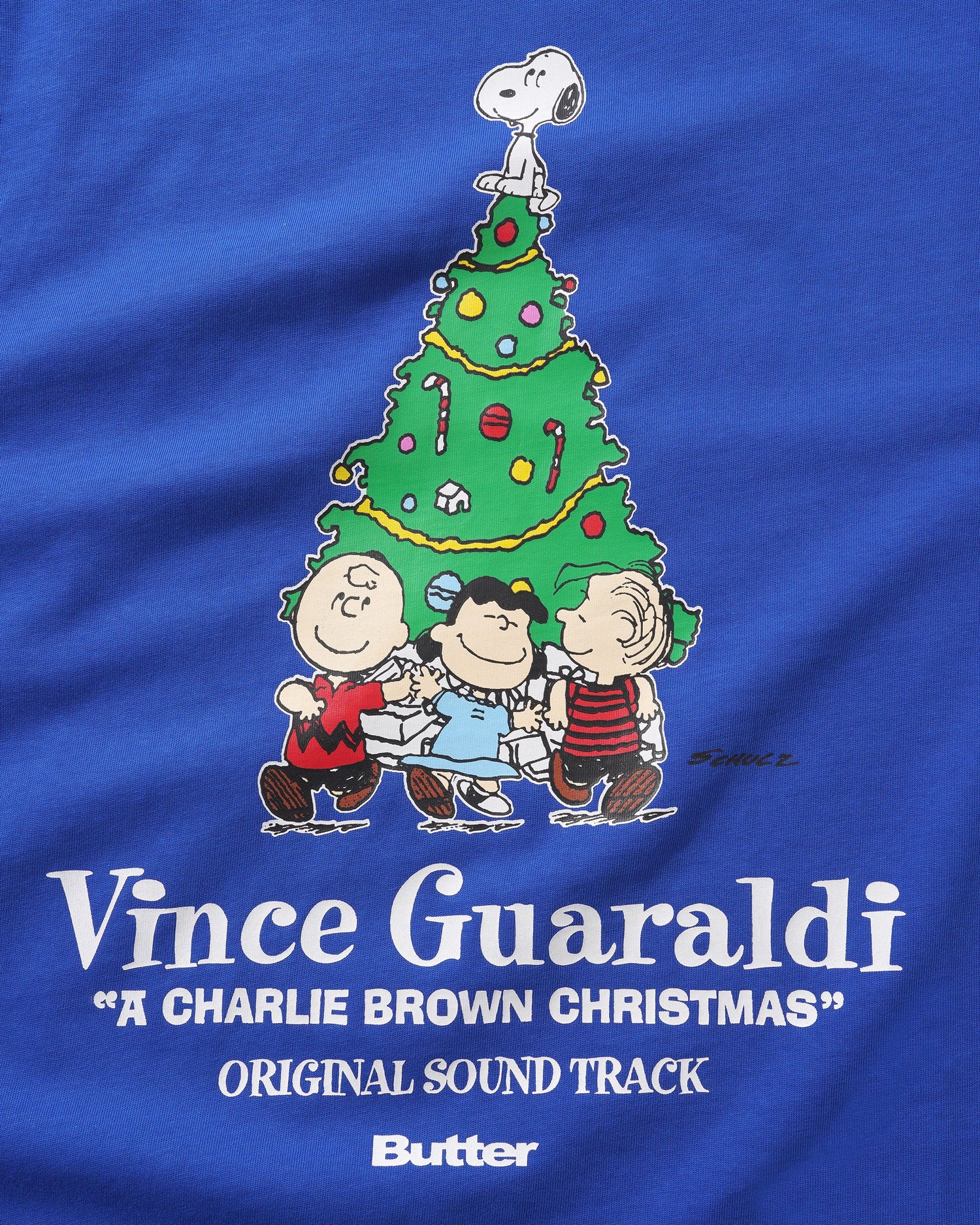 Charlie Brown Christmas Tee, Royal Blue