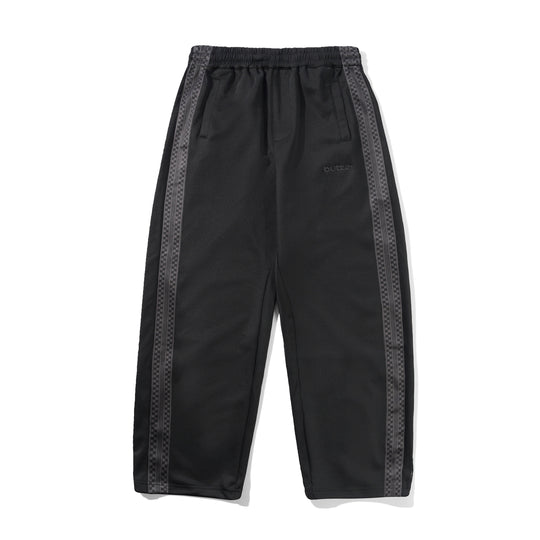 Check Tape Trackpants, Black