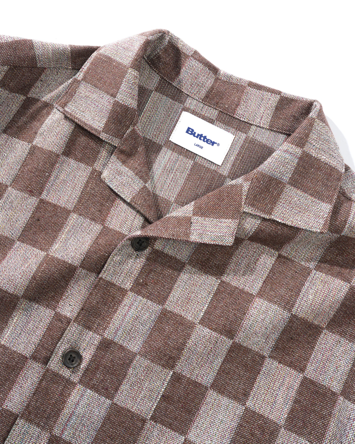 Checker Vacation S/S Shirt, Chocolate