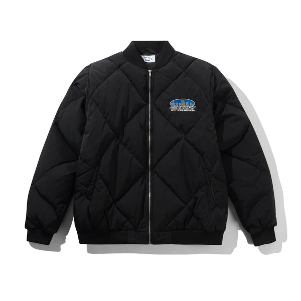 Cash Only City Wide Bomber Jacket, Black