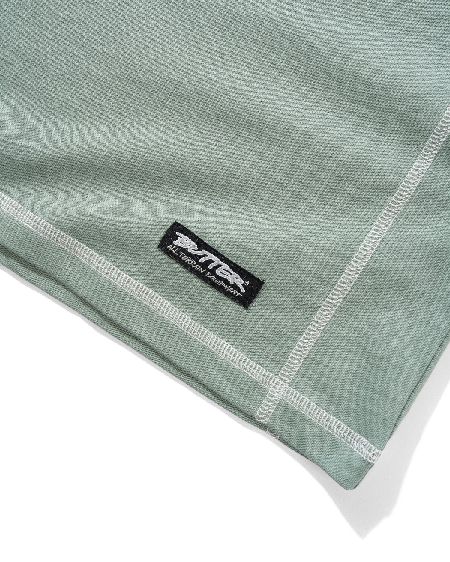Cliff Contrast Tee, Dull Mint