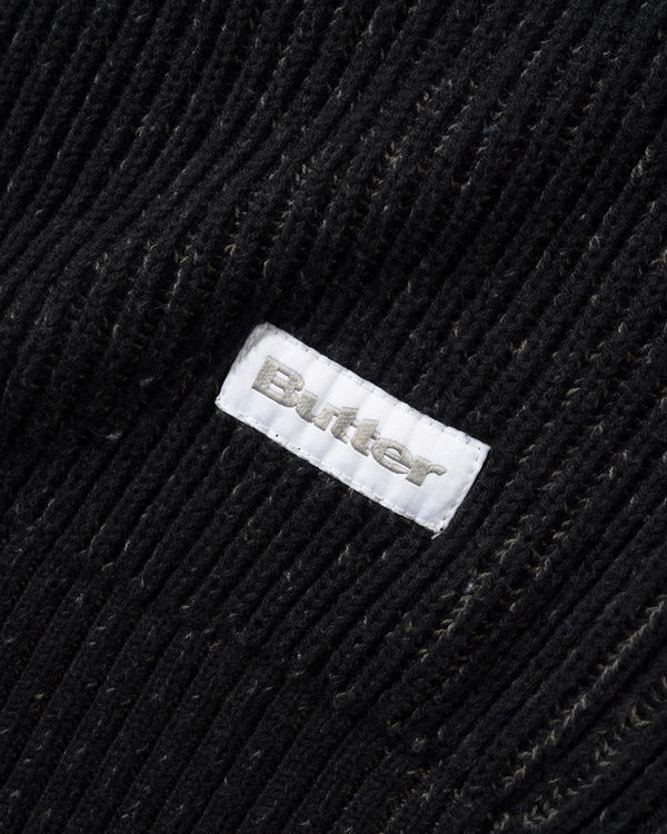 Butter Goods Club Zip-Thru Knit, Black