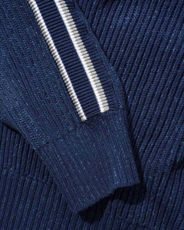 Butter Goods Club Zip-Thru Knit, Navy