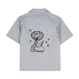 Cobra Flocked Bowling Shirt, Stone
