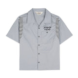 Cobra Flocked Bowling Shirt, Stone