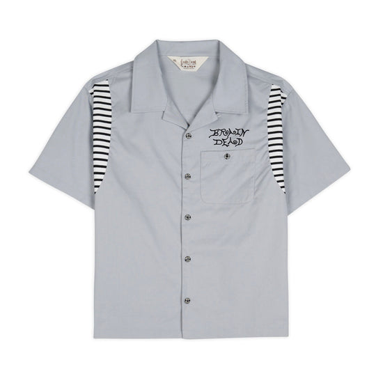 Cobra Flocked Bowling Shirt, Stone