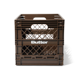 Collapsable Record Crate, Brown