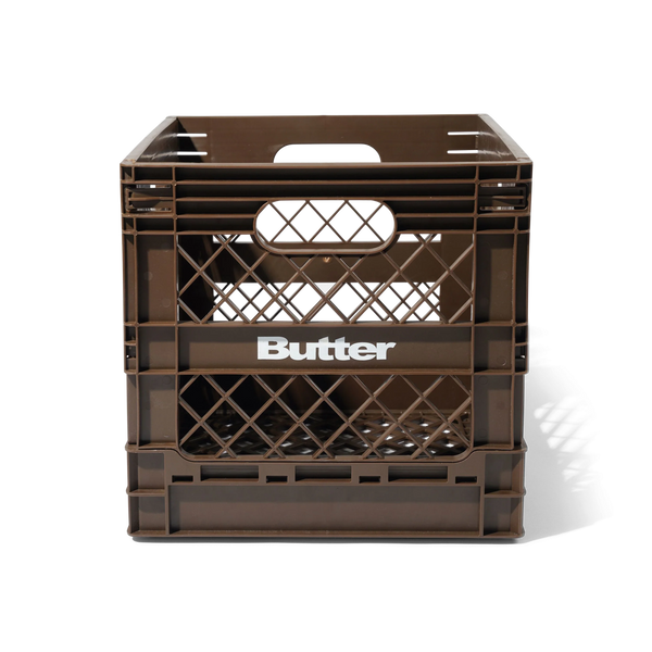 Butter Goods Collapsable Record Crate, Brown