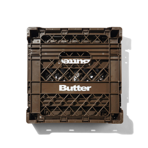 Butter Goods Collapsable Record Crate, Brown