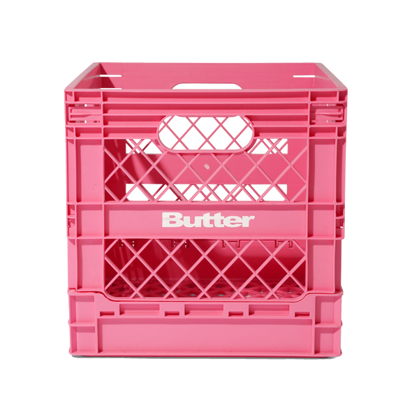 Butter Goods Collapsable Record Crate, Pink