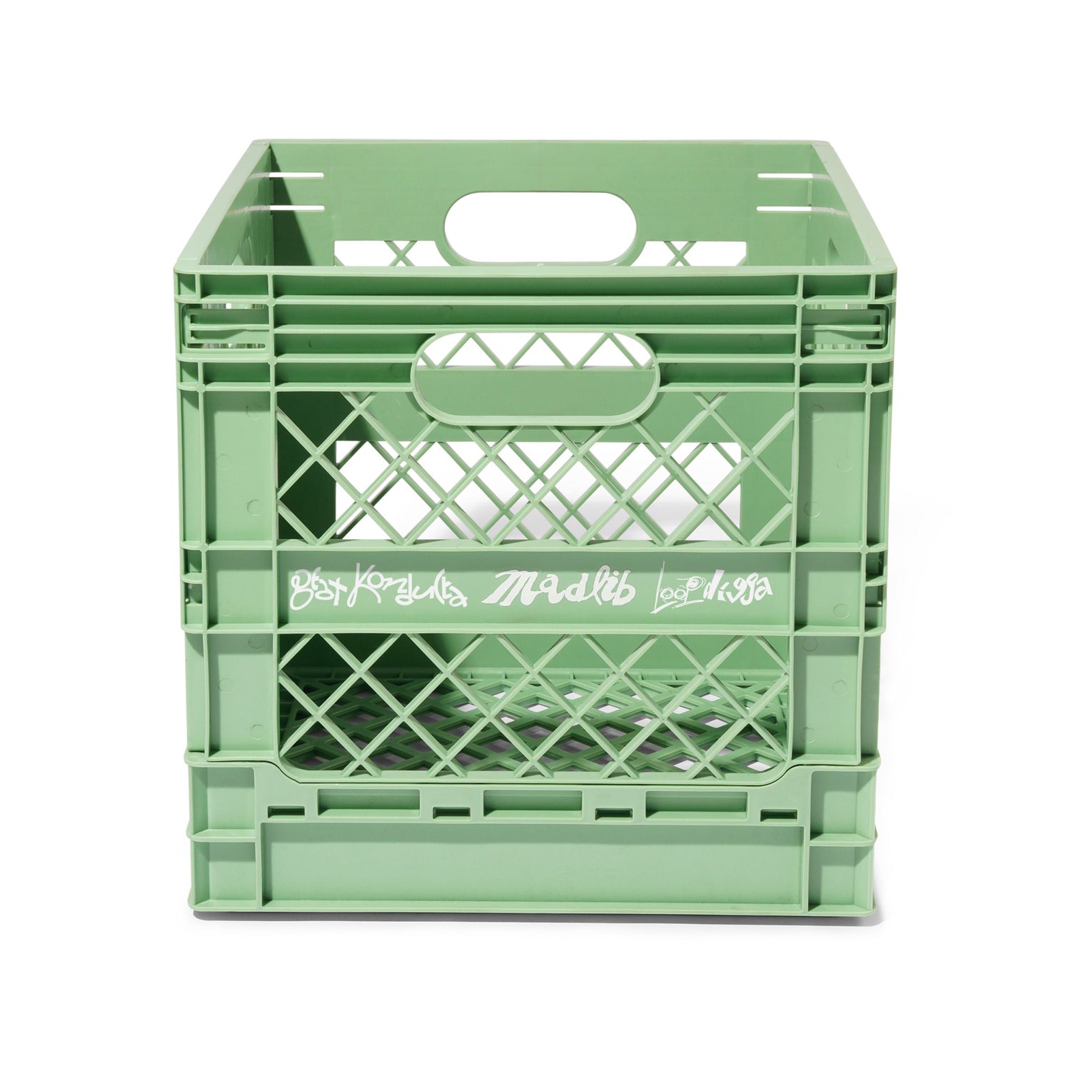 Collapsable Record Crate, Sage