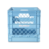 Collapsable Record Crate, Sky Blue