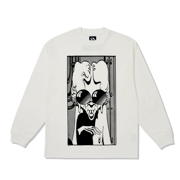 The Trilogy Tapes TTT Comics Flat Shades L/S Tee, White