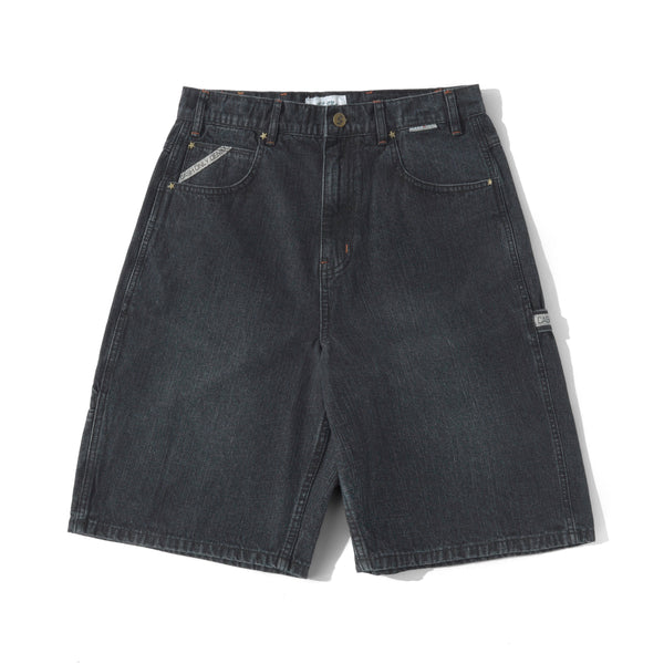 Cash Only Company Denim Shorts, Distress Washed Midnight
