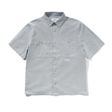 Contrast Stitch S/S Shirt, Blue Grey