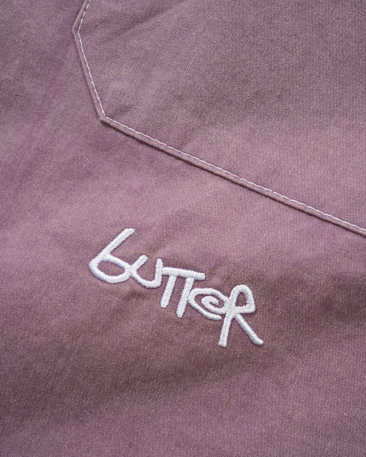 Contrast Stitch S/S Shirt, Eggplant