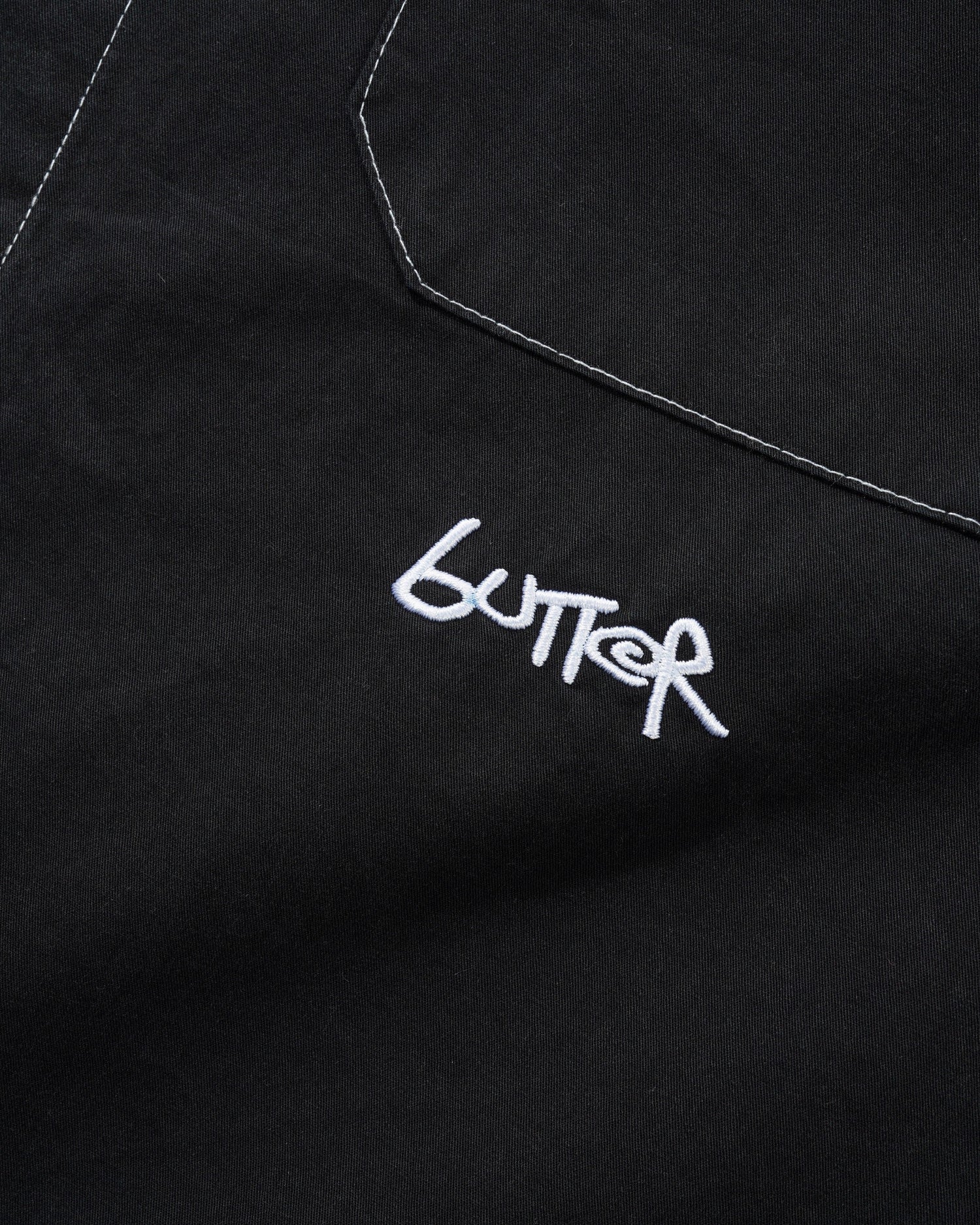 Contrast Stitch S/S Shirt, Washed Black