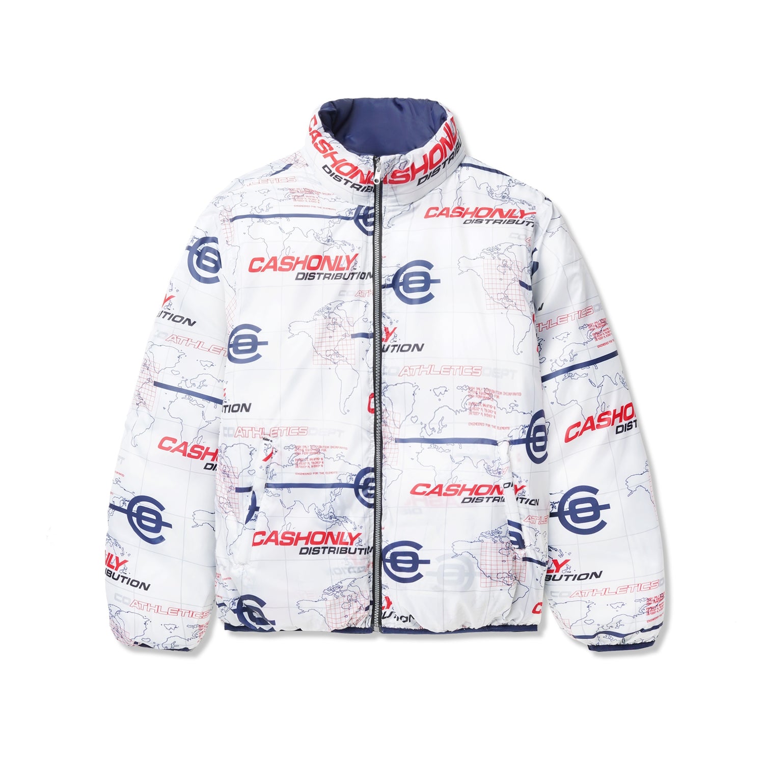 Coordinates Reversible Puffer Jacket, White / Navy